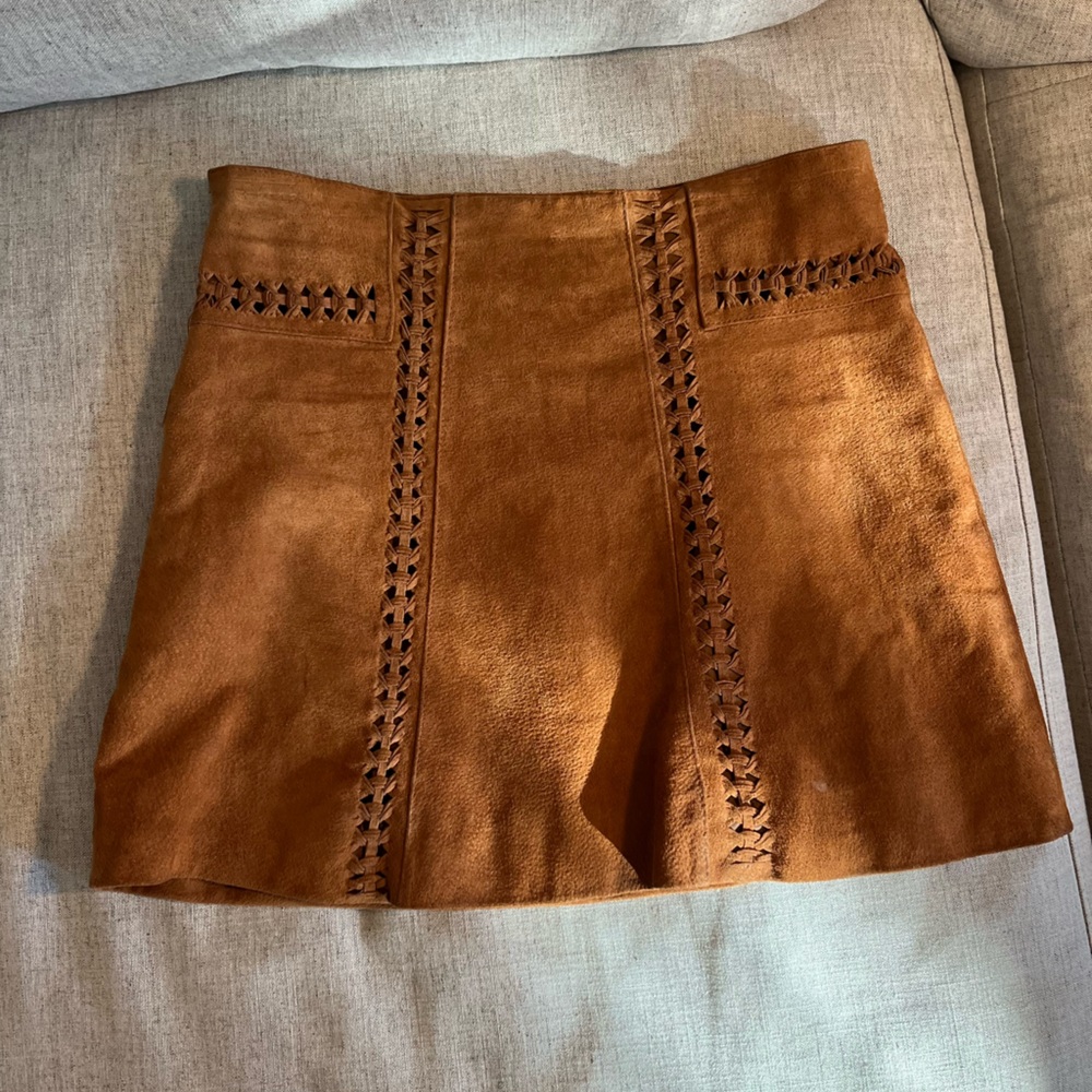 Mango leather skirt